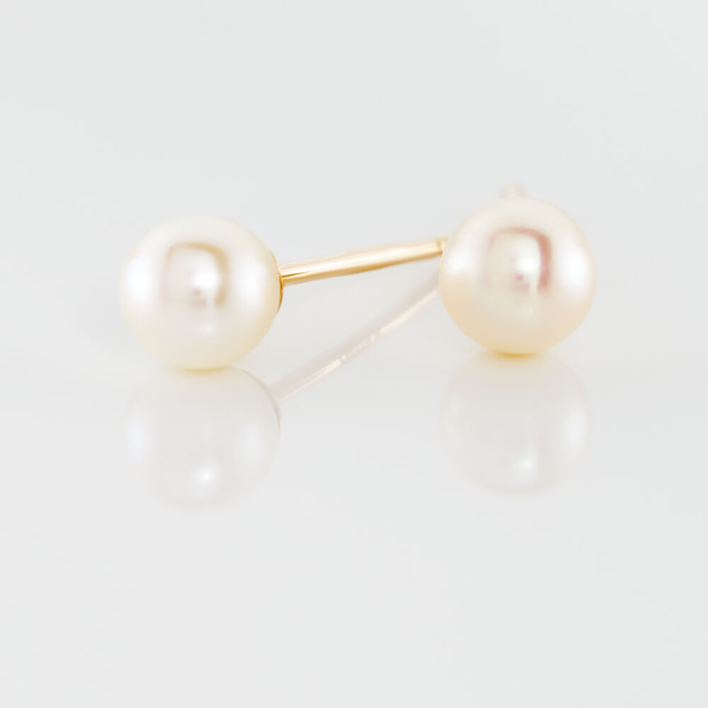 Boucles D'oreilles Suki Or Jaune Perle De Culture - Boucles d'oreilles mariage Femme | Marc Orian