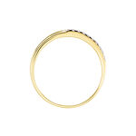Bague Graphic Lines Or Jaune Oxyde De Zirconium - Bagues avec pierre Femme | Marc Orian