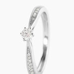 Bague Solitaire Symphonie Or Blanc Diamant - Parures de mariage Femme | Marc Orian