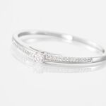 Bague Solitaire Alexandra Or Blanc Diamant - Parures de mariage Femme | Marc Orian
