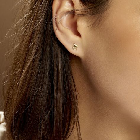 Boucles D'oreilles Puces Freyia Cheval Or Jaune - Clous d'oreilles Femme | Marc Orian