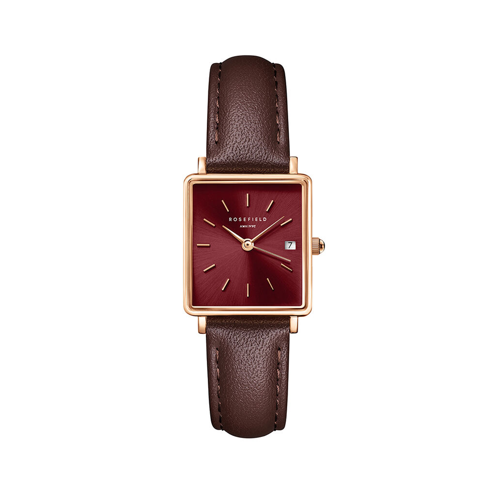 Montre Rosefield Boxy Xs Bordeaux - Montres &eacute;tanches Femme | Marc Orian
