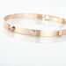 Bracelet Jonc Aleksandra Argent Rose Oxyde De Zirconium - Bracelets joncs Femme | Marc Orian