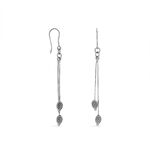 Boucles D'oreilles Pendantes Ninae Argent Blanc - Pendantes Femme | Marc Orian