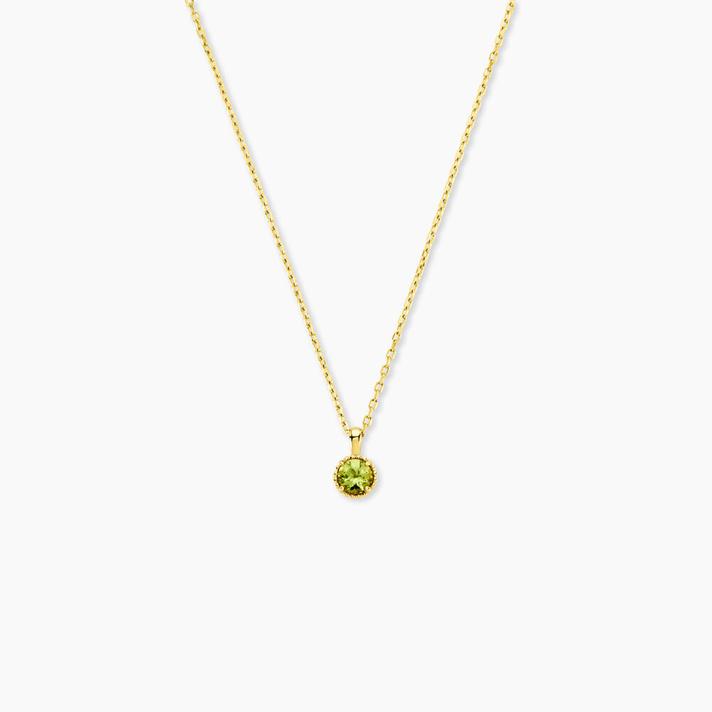 Collier Poem Argent Jaune P&eacute;ridot - Colliers avec pierres Femme | Marc Orian