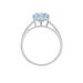 Bague Solitaire Adyl Or Blanc Turquoise Et Oxyde De Zirconium - Bagues pierres fines Femme | Marc Orian