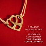 Bracelet Solidaire Lutte Contre Le Cancer Laiton Dor&eacute; - Bracelets cordons Femme | Marc Orian
