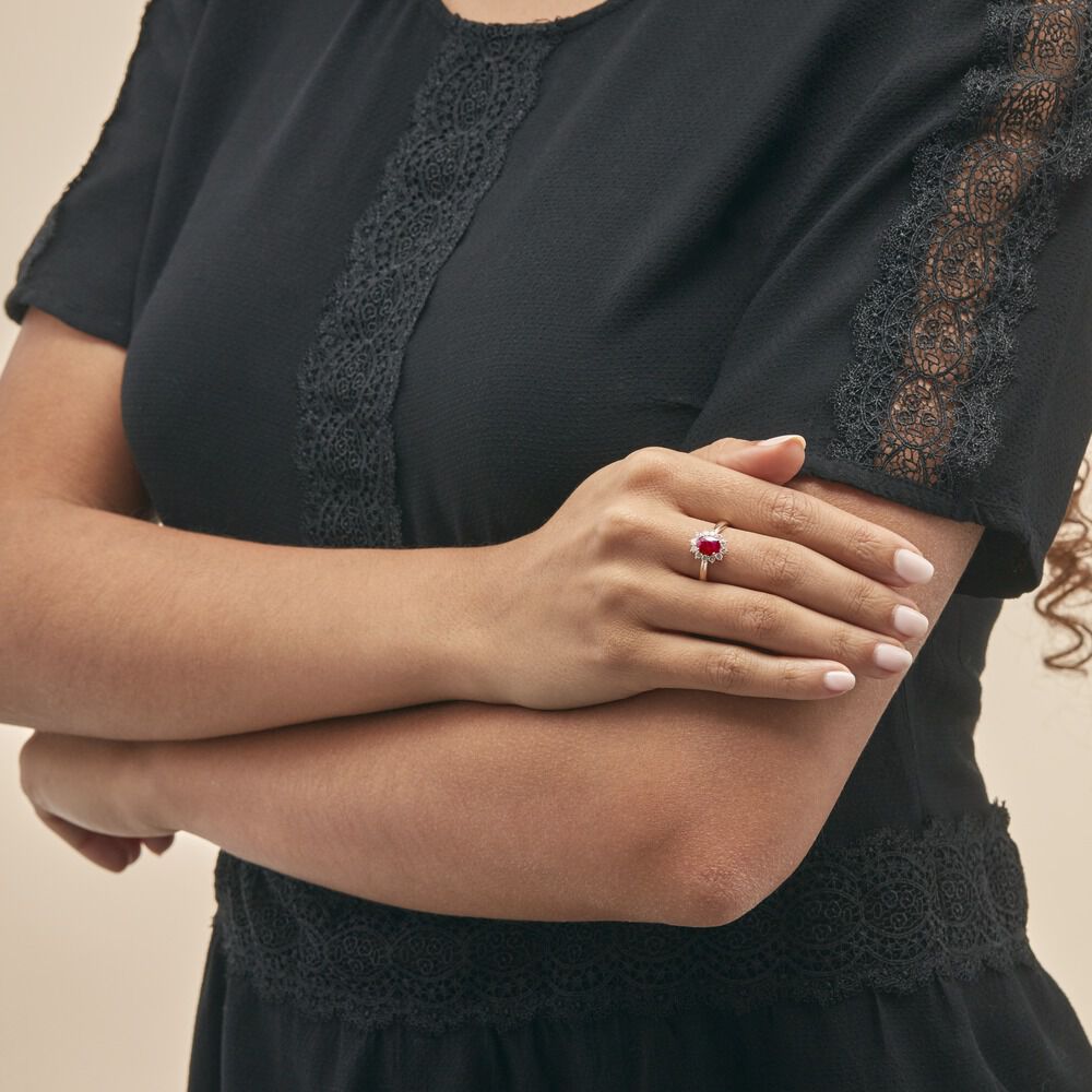 Bague Or Jaune Rubis Diamants - Bagues vintage Femme | Marc Orian