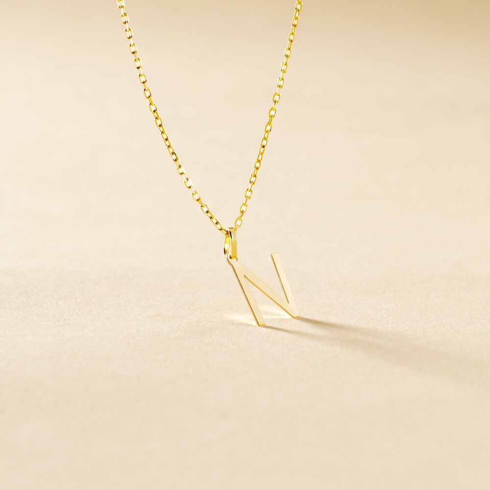 Pendentif Ionia Lettre Or Jaune - Pendentifs Famille | Marc Orian