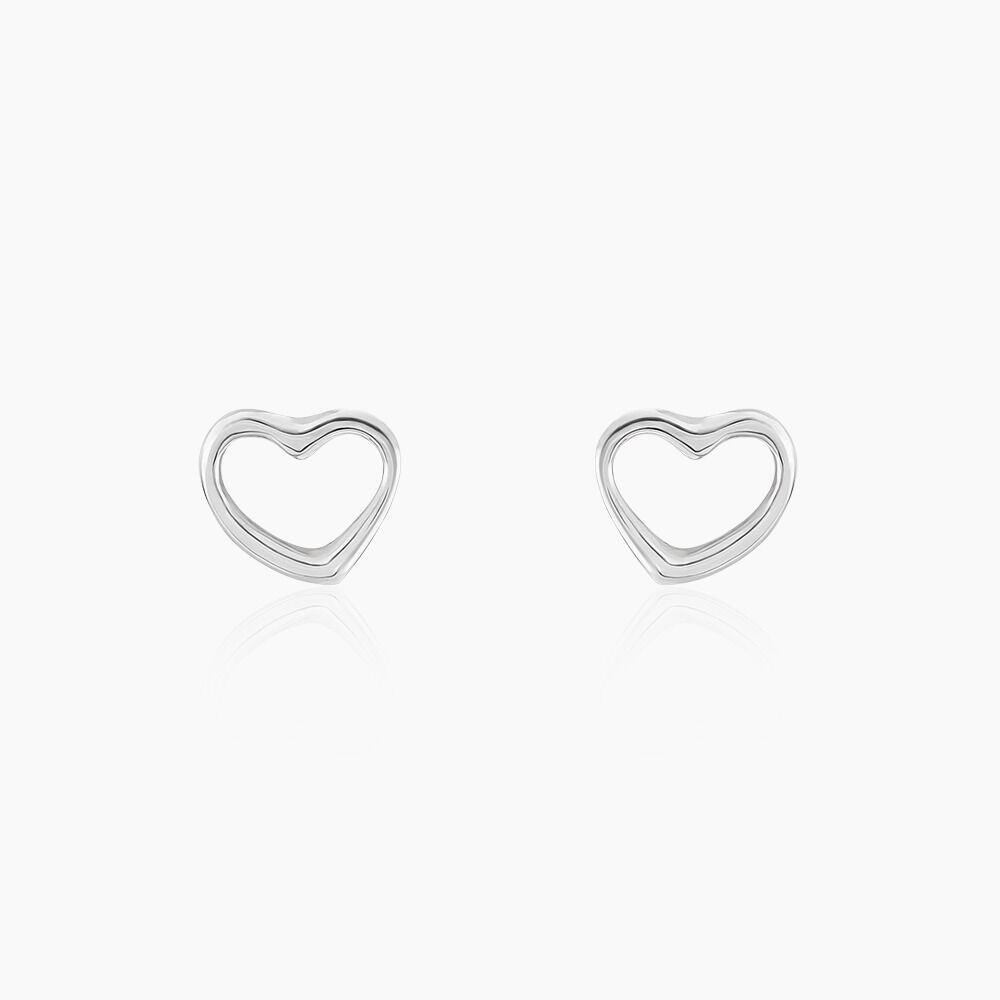 Boucles D'oreilles Puces Amerigo Argent Blanc - Puces Femme | Marc Orian