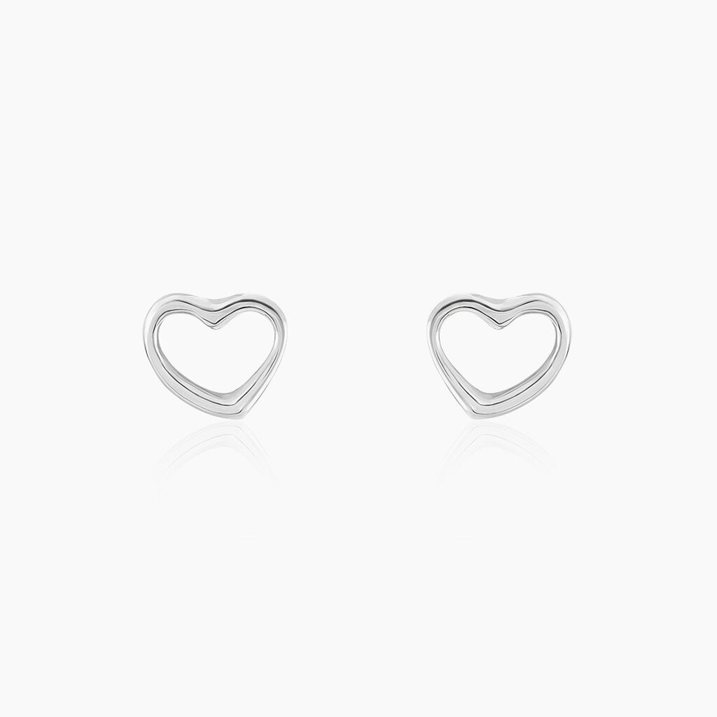 Boucles D'oreilles Puces Amerigo Argent Blanc - Puces Femme | Marc Orian