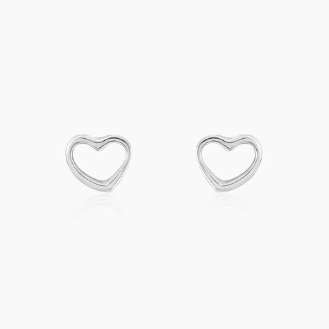 Boucles D'oreilles Puces Amerigo Argent Blanc - Puces Femme | Marc Orian