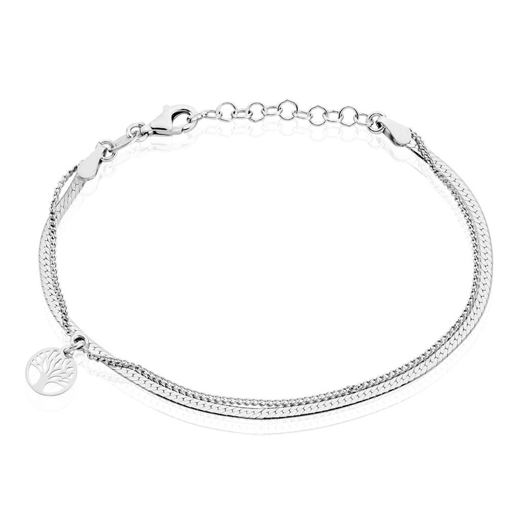 Bracelet Nia Argent Blanc - Bracelets chaînes Femme | Marc Orian