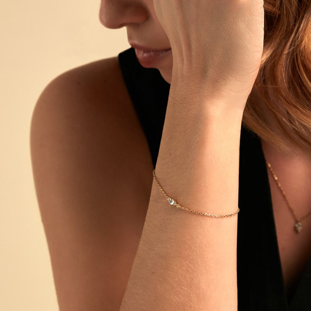 Bracelet Poem Argent Jaune Topaze Oxyde De Zirconium - Bracelets fantaisie Femme | Marc Orian