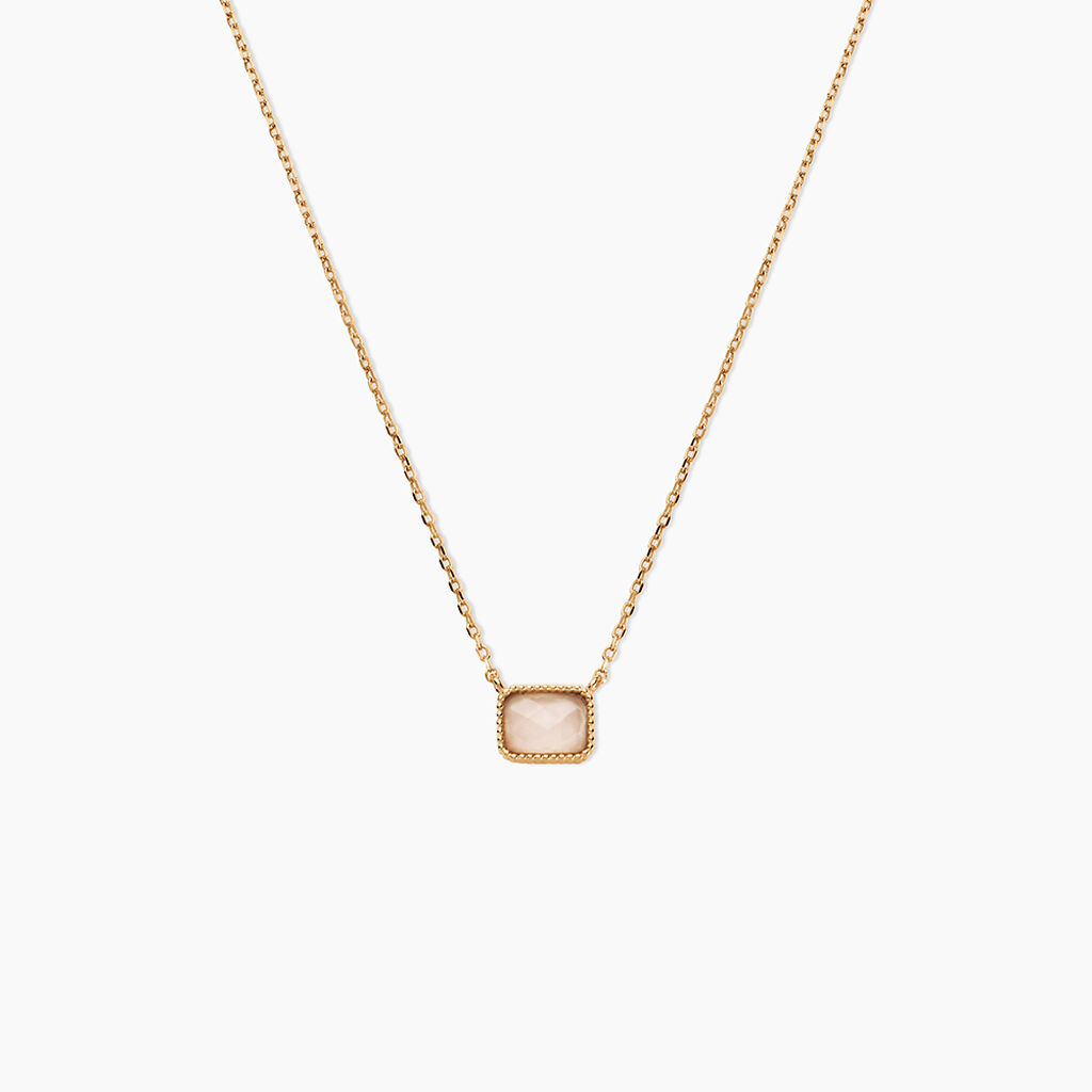 Collier Memory Plaqu&eacute; Or Jaune Quartz - Colliers avec pierres Femme | Marc Orian