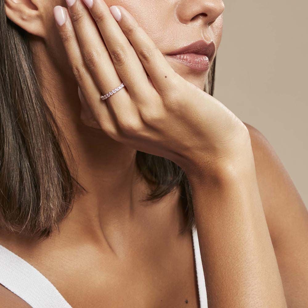 Bague Rio Argent Rose Oxyde De Zirconium - Bagues avec pierre Femme | Marc Orian