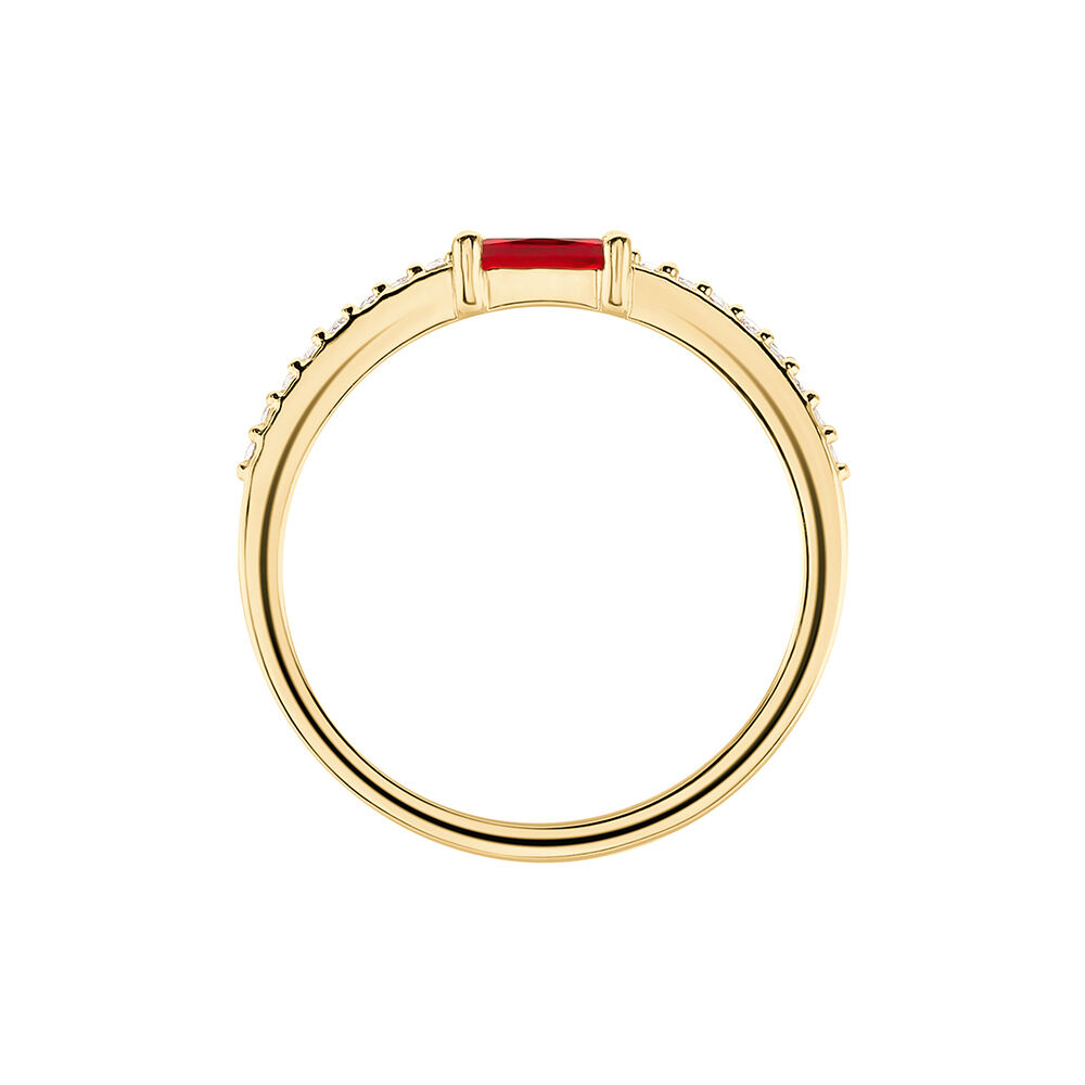 Bague Gamboa Plaqué Or Jaune Verre Oxyde De Zirconium - Bagues de promesse Femme | Marc Orian