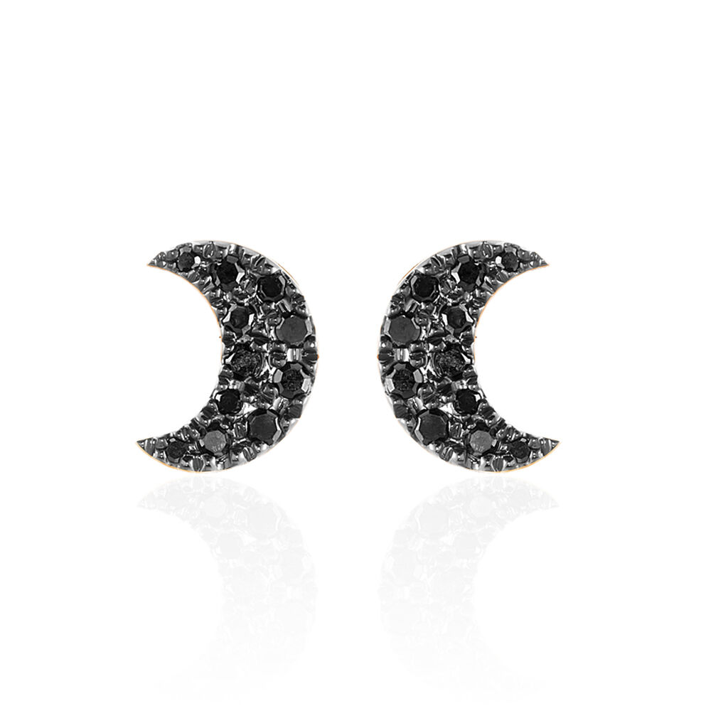 Boucles D'oreilles Puces Anne-marie Or Rose Diamant - Puces Femme | Marc Orian