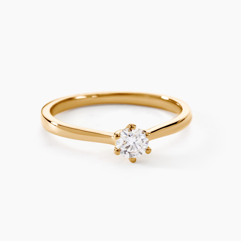 Bague Solitaire Athena Or Jaune Diamant - Solitaires Femme | Marc Orian