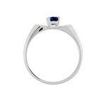 Bague Edgina Or Blanc Saphir Et Diamant - Solitaires Femme | Marc Orian