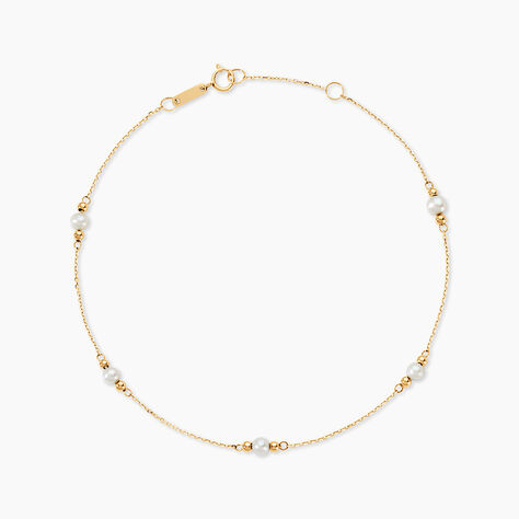 Cha&icirc;ne De Cheville Akif Or Jaune Perle De Culture - Chaines de cheville Femme | Marc Orian