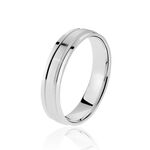 Alliance Miya Demi Jonc Classique Or Blanc - Alliances duo Unisex | Marc Orian