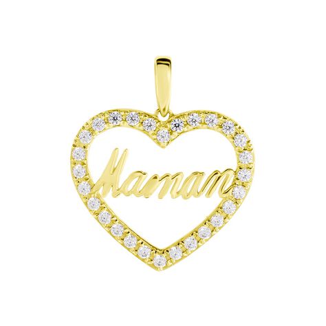 Pendentif Or Jaune Ramouna Oxyde De Zirconium - Pendentifs Femme | Marc Orian