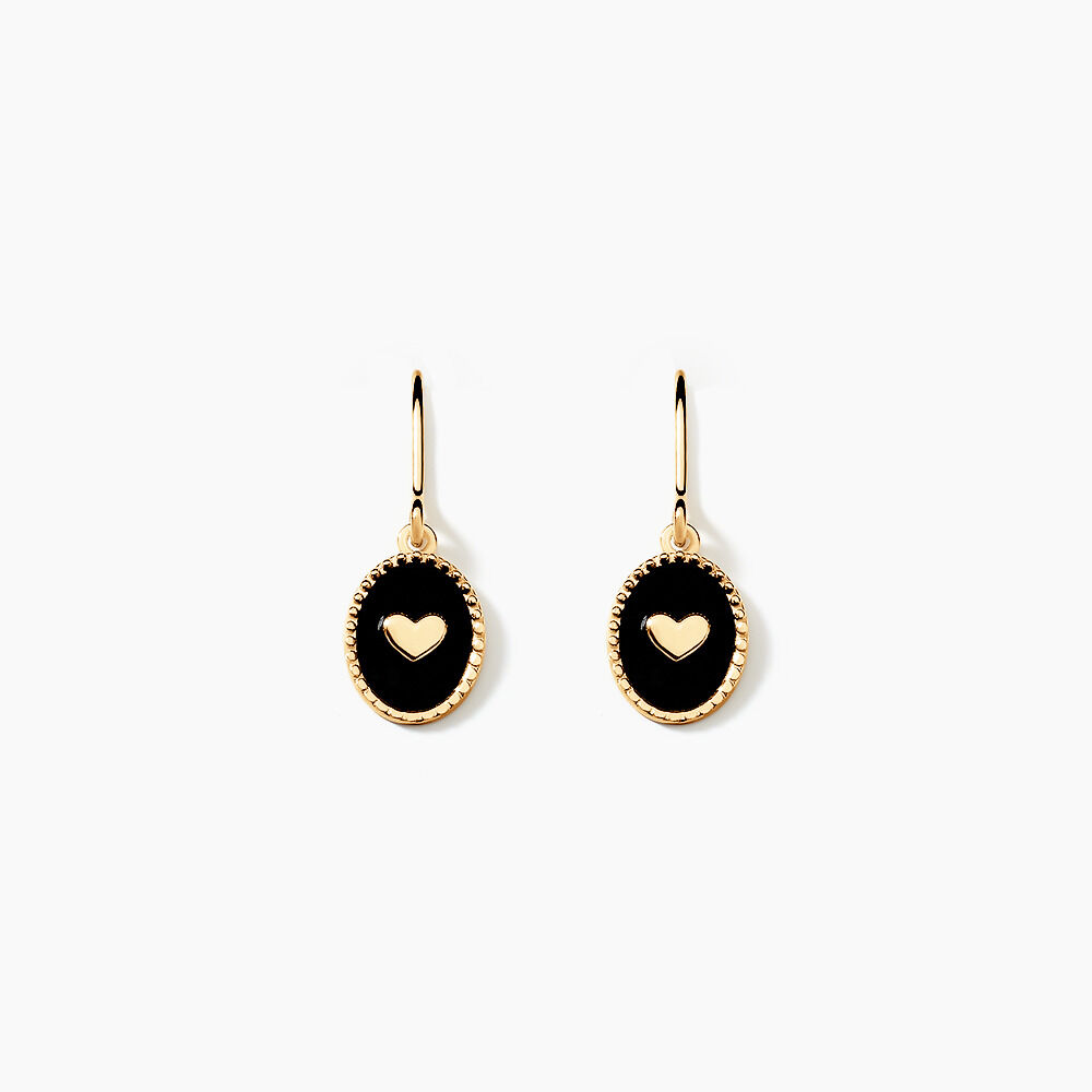Boucles D'oreilles Puces Black Jack Or Jaune - Puces Femme | Marc Orian
