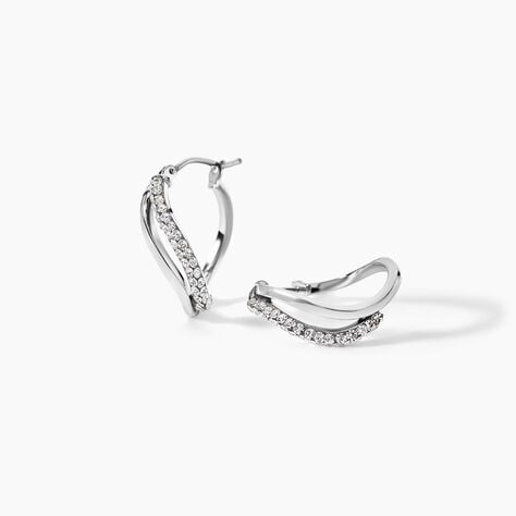 Cr&eacute;oles Hekate Or Blanc Strass - Cr&eacute;oles Femme | Marc Orian