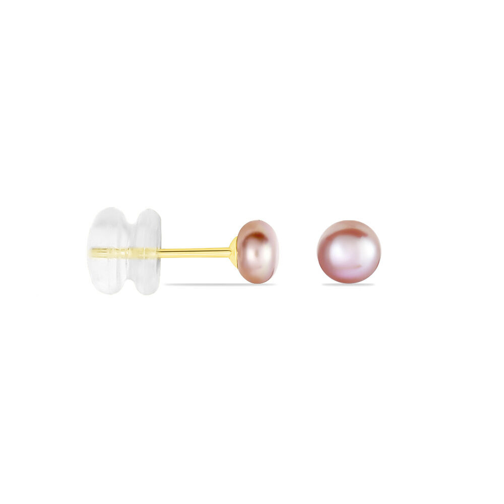 Boucles D'oreilles Puces Ursulina Or Jaune Perle De Culture - Boucles d'oreilles mariage Femme | Marc Orian