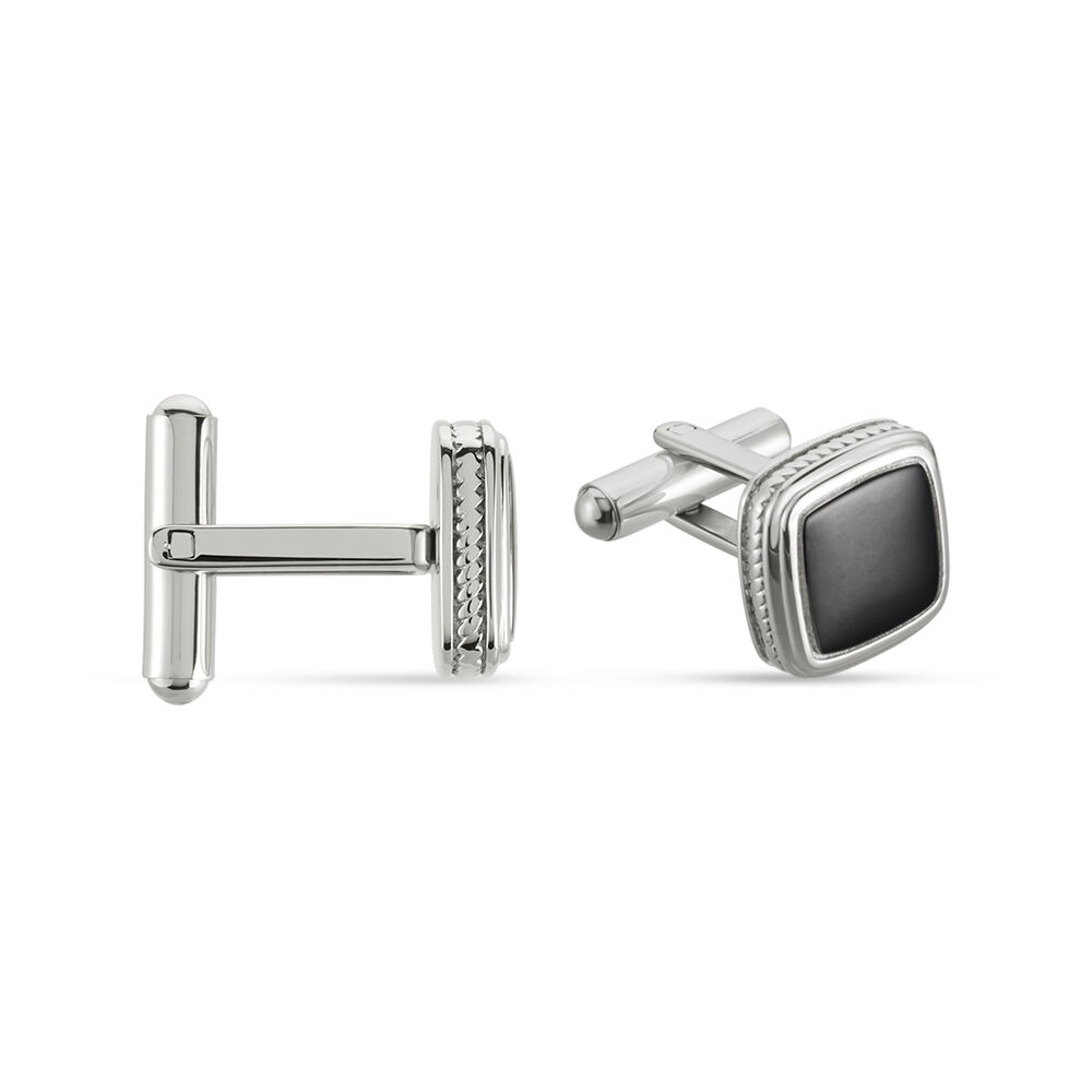 Boutons De Manchette Acier Bicolore Leucetios - Boutons de manchette Homme | Marc Orian
