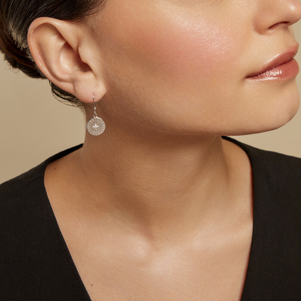 Créoles Isra Argent Blanc Oxyde De Zirconium - Créoles Femme | Marc Orian