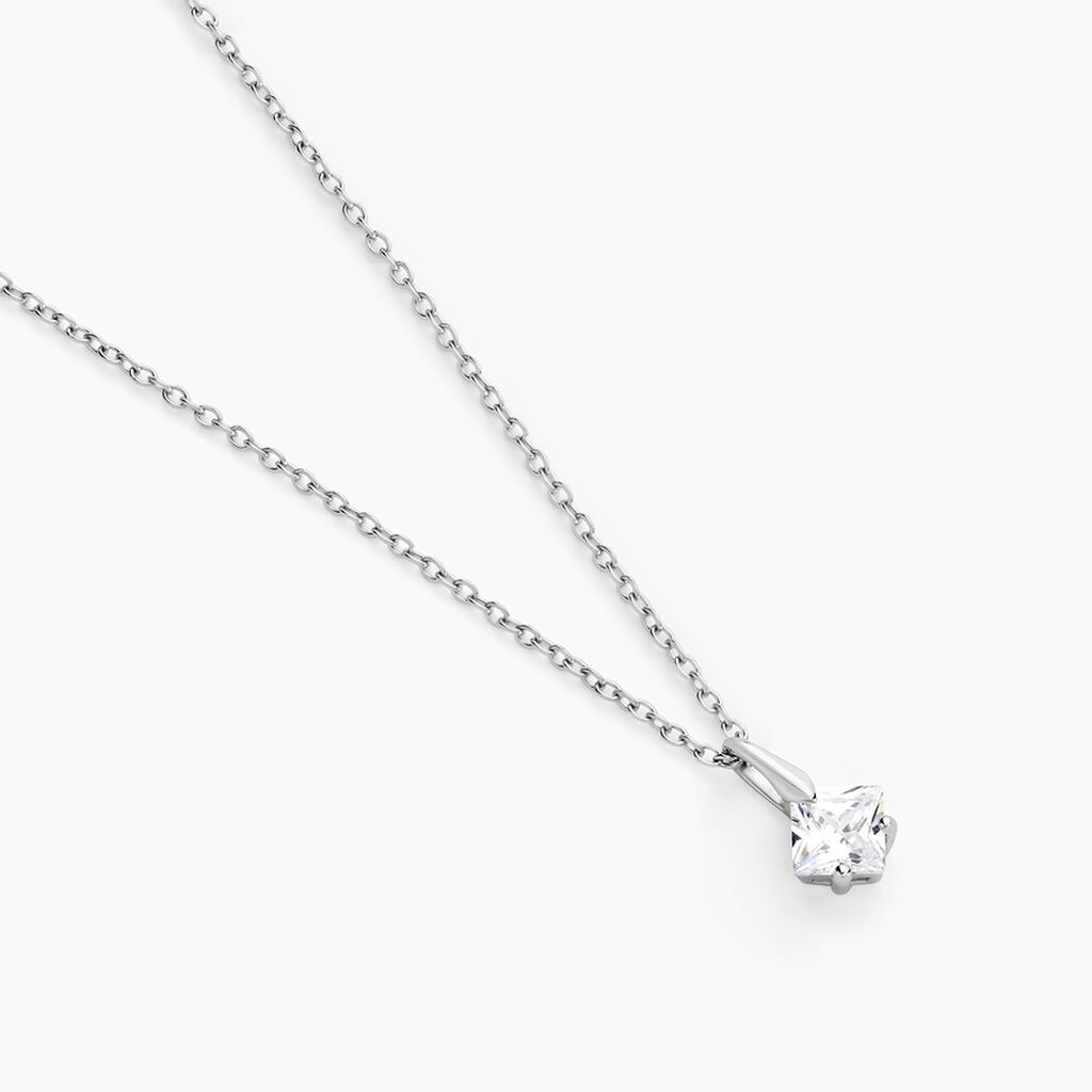 Collier Amad&eacute;a Argent Blanc Oxyde De Zirconium - Colliers avec pierres Femme | Marc Orian