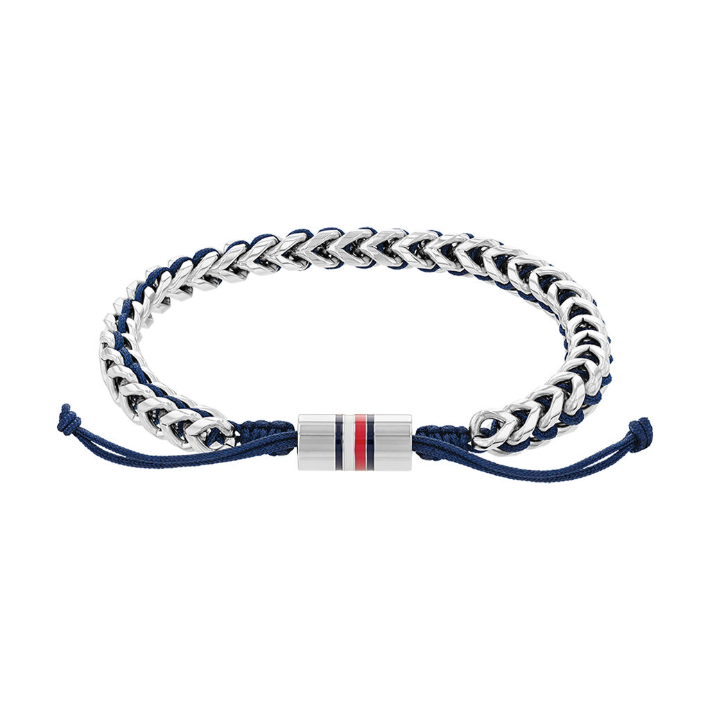 Bracelet Tommy Hilfiger Braided Metal Acier Blanc - Bracelets cha&icirc;nes Homme | Marc Orian