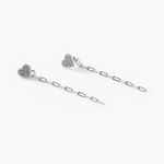 Boucles D'oreilles Pendantes Etincelante Argent Blanc - Pendantes Femme | Marc Orian
