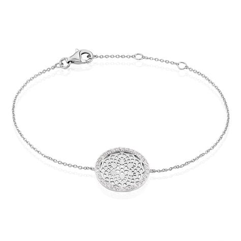 Bracelet Agnete Argent Blanc Oxyde De Zirconium - Bracelets chaînes Femme | Marc Orian