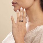 Bague Solitaire Ceramik Design Argent  Oxyde De Zirconium Et C&eacute;ramique - Bagues de promesse Femme | Marc Orian