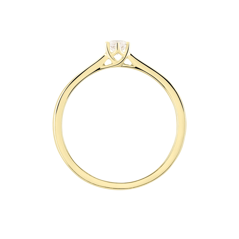 Bague Solitaire Athena Or Jaune Diamant - Parures de mariage Femme | Marc Orian