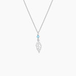 Collier Angelika Argent Blanc Pierre De Synthese - Colliers avec pierres Femme | Marc Orian