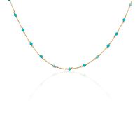 Collier Calliope Plaqué Or Doré Amazonite