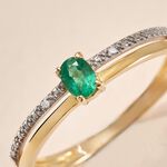 Bague Emeald Is The New Black Or Jaune Emeraude Diamant - Bagues vintage Femme | Marc Orian
