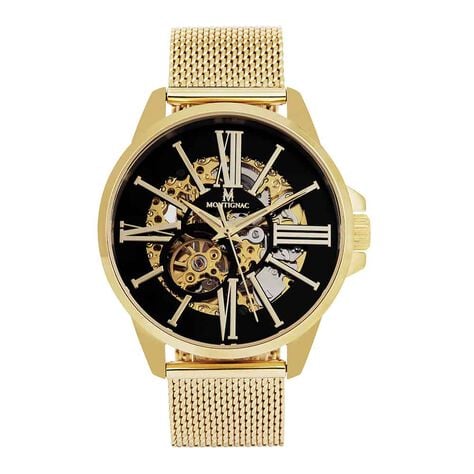 Montre Montignac Round Automatique Noir - Montres automatiques Homme | Marc Orian