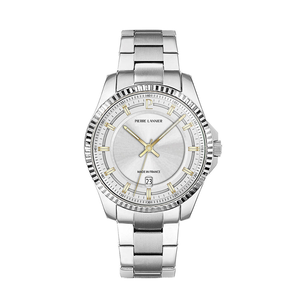 Montre Pierre Lannier Lannier Metropolitain 40 Argent&eacute; - Montres &eacute;tanches Homme | Marc Orian