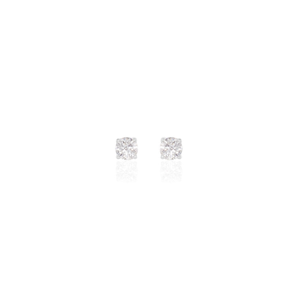 Boucles D'oreilles Puces Victoria Or Blanc Diamant - Puces Femme | Marc Orian