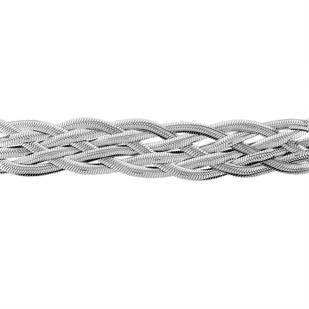 Bracelet Armella Maille Anglaise Acier Blanc - Bracelets Tressés Femme | Marc Orian