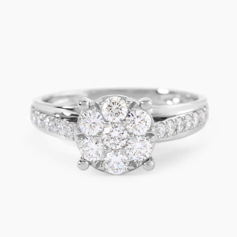 Bague Kate Ld Platine Blanc Diamant Synth&eacute;tique - Parures de mariage Femme | Marc Orian