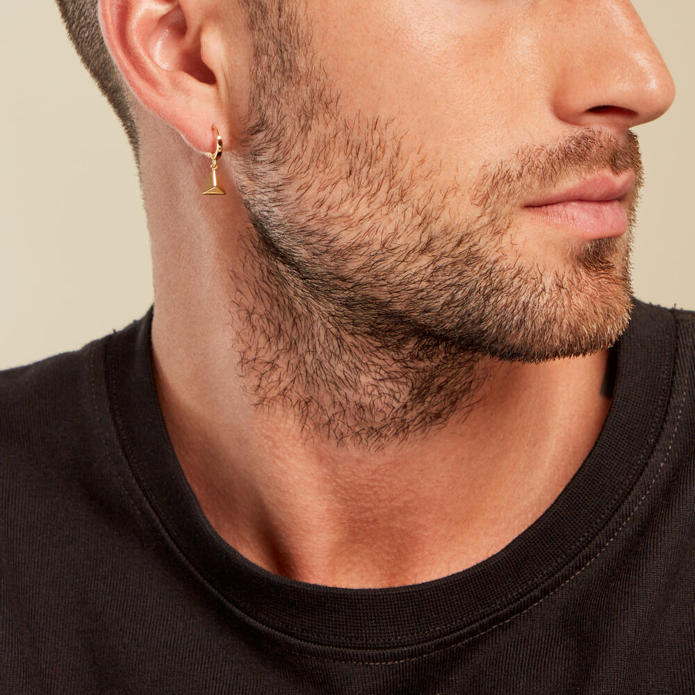 Créole Unitaire Harvey Plaqué Or Jaune - Piercings d'oreilles Homme | Marc Orian
