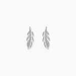 Boucles D'Oreilles Puces Garoa Argent Blanc - Puces Femme | Marc Orian