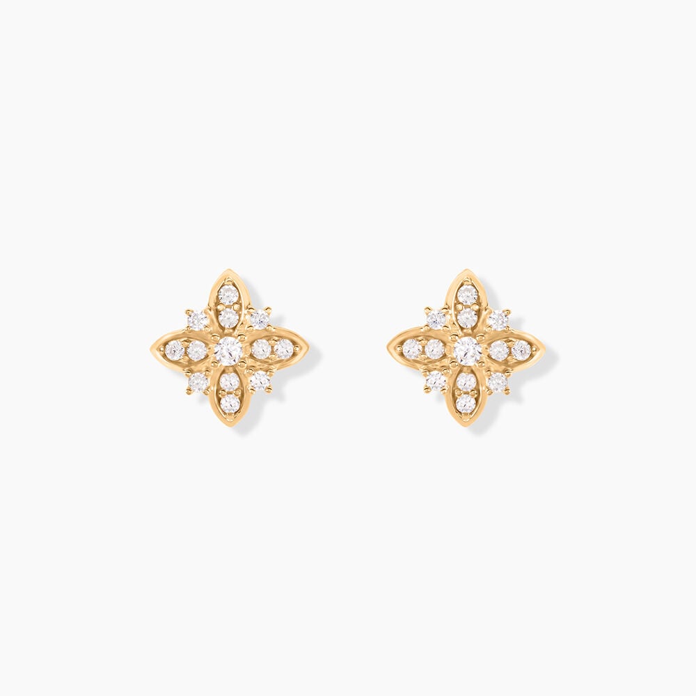 Boucles D'oreilles Puces Vaiana Plaqué Or Jaune Oxyde De Zirconium - Nouveautés Femme | Marc Orian
