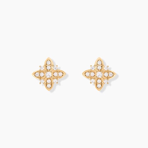 Boucles D'oreilles Puces Vaiana Plaqué Or Jaune Oxyde De Zirconium - Nouveautés Femme | Marc Orian